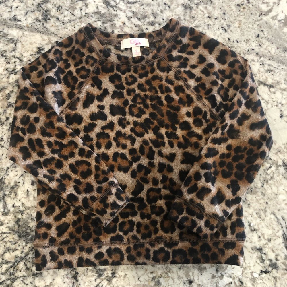 GB girls leopard print sweater
